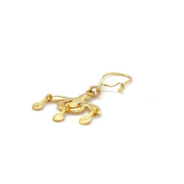 Women’s earrings, gold K14 (585°), Minoan Bee