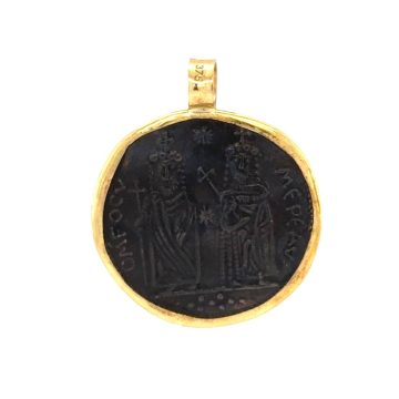 Amulet Constantine, gold Κ9 (375°) and copper