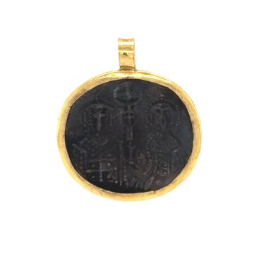 Amulet Constantine, gold Κ9 (375°) and copper