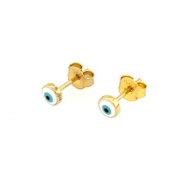 Earrings with an evil eye, gold-plated silver (925°)