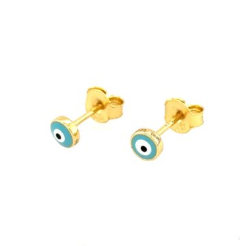 Earrings with an evil eye, gold-plated silver (925°)