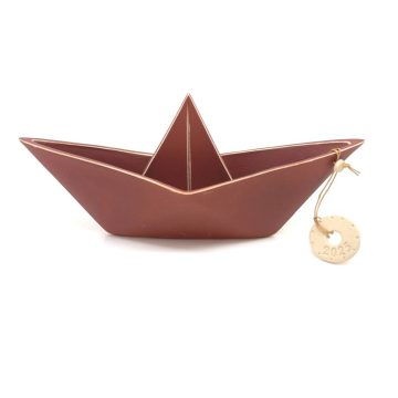 TREIS GRAMMES Christmas ceramic boat 2025 big, tile, 21,5 x 10,5 cm