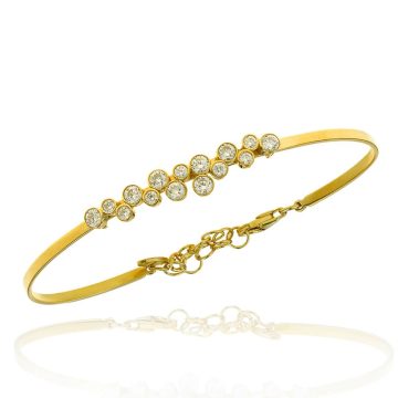 GREGIO Women’s bracelet with white zircon, gold-plated silver (925°)