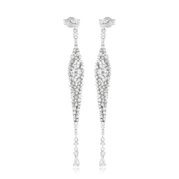 JOOLS Women’s pendant earrings with white zircon, silver (925°)