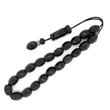 KOMBOLOIS black horn tayarized, 21 beads