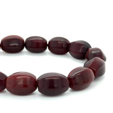 Kombolois horn red tayarized, 21 Beads