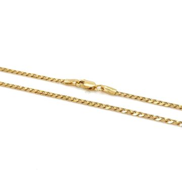 Chain gourmet 2,2 mm, gold-plated silver (925°), 45 cm Chain gourmet 2,2 mm, gold-plated silver (925°), 45 cm
